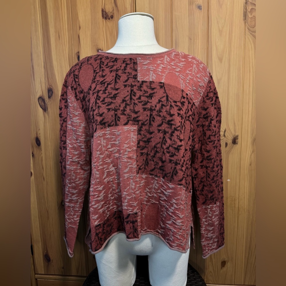 Red Patchwork Sweater - image 2